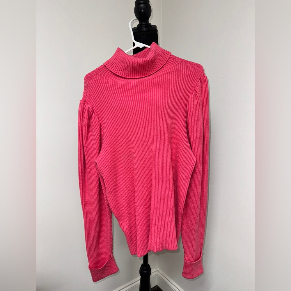 Pink sweater, Anthropologie, size XL, with French sleeves